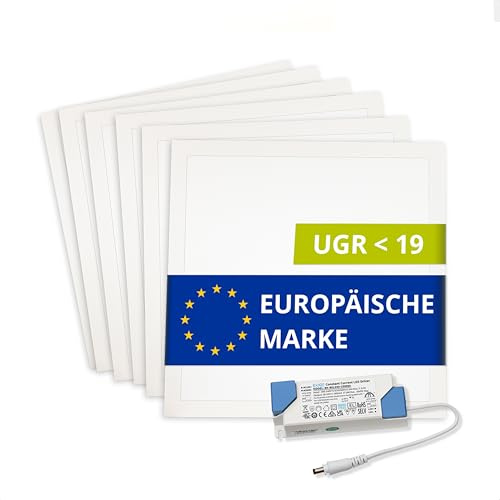 INNOVATE LED Panel 62x62 I LED Backlight-Panel Deckenlampe Odenwalddecke | LED Panel mit Trafo I Deckenleuchte Einbauleuchten Büro I Deckenplatten 62x62 Rasterdecke I Deckenleuchte Flur Deckenplatten