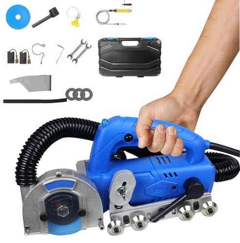 Electric Tile Seam Cleaner, 1200W Power with Adjustable Depth for DIY Cleaning and Grout Removal