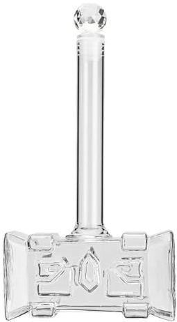 Hammer Decanter per vino, 23 x 13,5 x 6,8 cm, decanter versatili per alcolici, con tappo ermetico, robusta bottiglia di alcol 3D, per vodka e per bourbon, birra, liquori