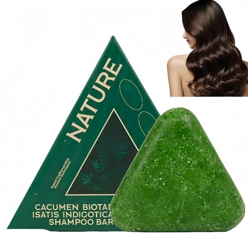 Nature Triangle Shampoo Bar,Organic Shampoo For Hair Loss,Travel & Volume Shampoo for Curly Hair,Usman Grass Sha/mpoo Bar,Calming & Strengthens Hai/r for Women & Men,All Hai/r Types,Ginger Sham/poo
