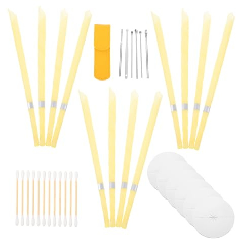 SOIMISS 2sets Candele per Orecchie Candele per Orecchie Cerume Kit di Rimozione del Cerume con Disco Protettivo dei Adulti Strumento