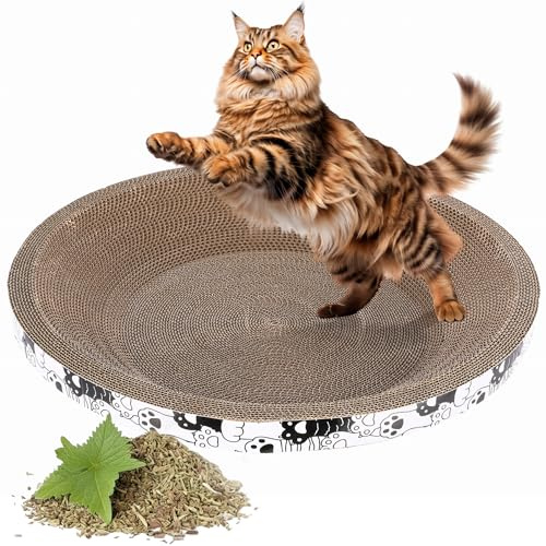 JUMI Lång stol formad kattklor, skrapsäng i vågig kartong, ergonomisk spel- och vilomöbel för klovård, robust