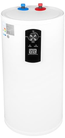 Warmwasserspeicher Boiler 50L/80L/100L/120L Energiesparend 2000W Vertikaler Wandmontierter warmwasserboiler mit LED-Temperaturanzeigee 25-75°C Temperatur einstellbar (80 Liter)
