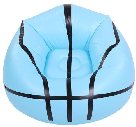 BSTCAR Aufblasbares Sofa Gartenmöbel Outdoor-Sessel Blaues Basketball-Muster PVC-Aufblasbare Couch zum Lesen, Campen, Strand
