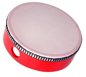 drburpily Tambourin en Bois, Petit Instrument de Musique, favorise Le développement cérébral et la Coordination chez Les Jeunes Enfants. , 8 Pouces