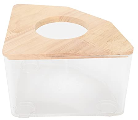 Hamster-Sandbad-Box, Sandbad-Behälter, transparente Hamster-Badewanne, Kleintier-Badezimmer für Lemming, Rennmäuse, Kleintiere