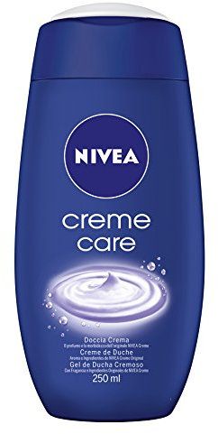 NIVEA Creme Care Gel de Ducha en pack de 4 (4 x 250 ml), gel hidratante corporal con la fragancia de NIVEA Creme, gel para ducha cremoso para tener una piel suave
