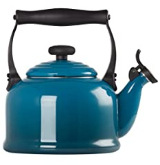 Le Creuset Wasserkessel Tradition, Füllmenge: 2,1 l, Emaillierter Stahl, Deep Teal, 40102026420000