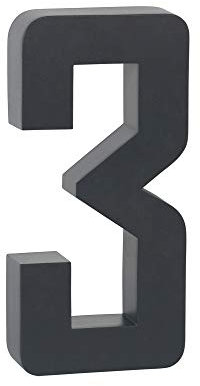 3D Hausnummer 3 anthrazit - grau RAL 7016 Edelstahl V2A rostfrei witterungsbeständig rostfrei Höhe 20cm inkl. Montagematerial erhältlich 0 1 2 3 4 5 6 7 8 9 a b c d