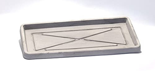 Soucoupe rectangulaire étroite en résine cm. 90 Greystone