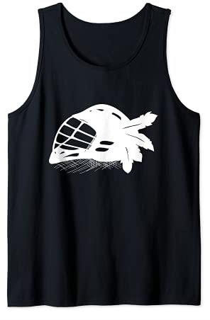 Lacrosse Spieler Indianer Helm Tank Top