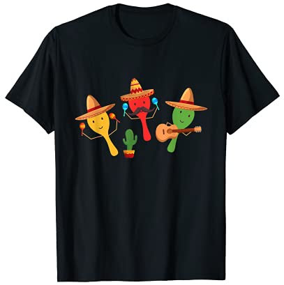Maracas Giocano Rumba Shaker Musica Messicana Percussione Maglietta