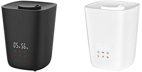 4.5L Large-capacity Humidifier, Home Bedroom Large Fog Volume Air Intelligent Silent Supersonic Wave Humidifier Suitable for Dry Skin Cough Nose and Eyes (white) Humidifiers