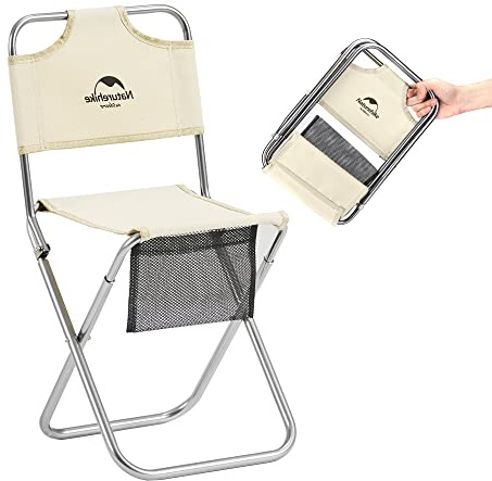 Naturehike Tabouret de Camping Pliable - Mini Tabouret Pliable Portable pour la pêche, Le Pique-Nique et l'extérieur (Jaune Clair)
