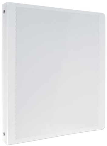 Neutral A4 ryggpärm 30 mm 4 runda ringar polypro omslag vit