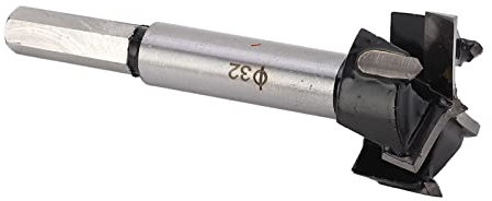 Scharnierlochbohrer, Forstnerbohrer, 3 Rillen, 4 Zähne, Glatte Spanentfernung, 32 Mm, Schnelles Öffnen, Hochgenaues Hartmetall, Hartmetall für Möbel