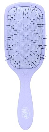 WetBrush Go Green Paddle Detangler for Thick Hair with Unique Cluster Patterns of Soft Intelliflex Bristles to Gently Separate the Thickest of Hair with Ease, Purple