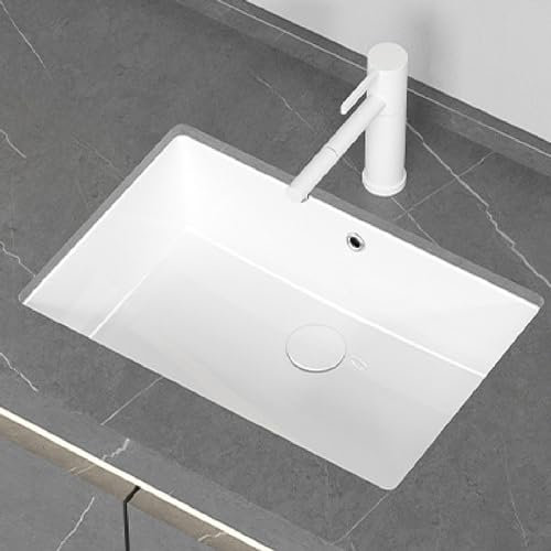 HPTHLY Bathroom Vessel Sink Modern Simple Washbasin Undercounter Wash Basin Easy To Install Scratch Resistant Sink For Small Apartment Home Hotel Restaurant RV Kitchen Powder Rooms