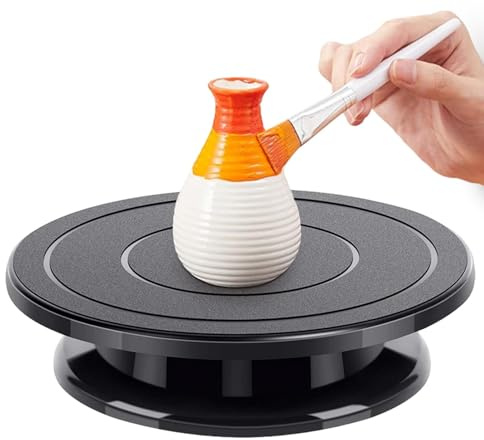 Tårtfat roterbar, tårttallrik, halkfri roterande tallrik, roterande tårttallrik, tårtfat tillbehör för bakning multifunktionell, 27,5 x 5 cm tårtor roterande tallrik för dekoration av kakor