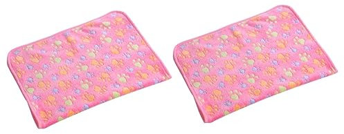 BESPORTBLE 2St Haustierkissen Welpendecken Haustiermatten Haustierdecke Hundedecke für kleine Hunde Welpenmatte pet Supplies Dog beds hundbett dogbed Pelzdecke Hundedecken Katzendecke Rosa