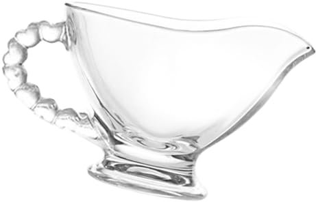 SHOWERORO Saucière Verre Pot à Transparent De Sauce Pour Salade Sauce à Pâtes Bec Verseur Facile à Nettoyer Pour Cuisine Et Restaurant