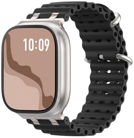 Verbessertes Ocean Armband, Kompatibel mit Apple Watch 42/44/45/46/49 mm | Für iWatch Ultra 3/2/1,S11/10/9/8/7/6/5/4,SE3/2/1,für Damen und Herren,Metallverschluss,Silikon,Sportarmband,Zweifarbig