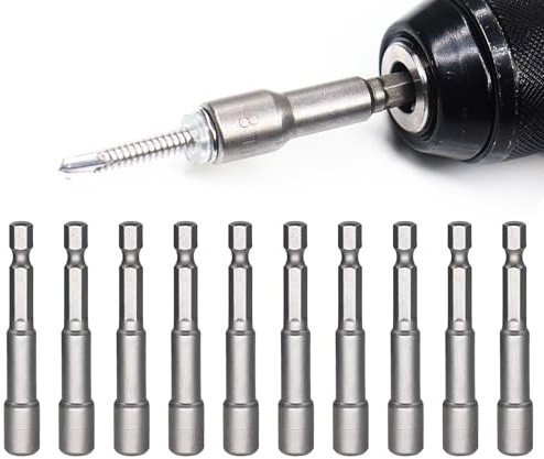 Okaywork chiavi a bussola magnetiche da 8 mm,chiave a bussola bussola,chiavi a cricchetto, esagonali metrici per trapano o avvitatore a batteria bussole torx bussole per avvitatore (8 * 65MM)