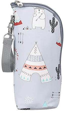 Borsa termica per biberon, in tessuto Oxford, 9 x 7 x 22 cm, impermeabile | portatile, per conservare il latte materno, contenitore da viaggio, Multicolore, B: Dream Tower, Unisex