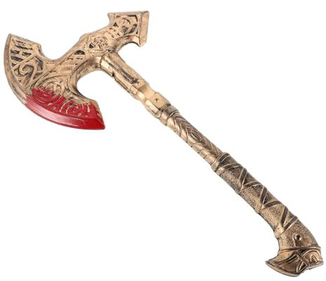 COMPUKAS Wikinger-axt-Requisite Für Halloween Cosplay Und Bühnenauftritte Simulierte Spielzeugaxt Gefälschte Axt Für Partygeschenke Und Mittelalterliche Requisiten