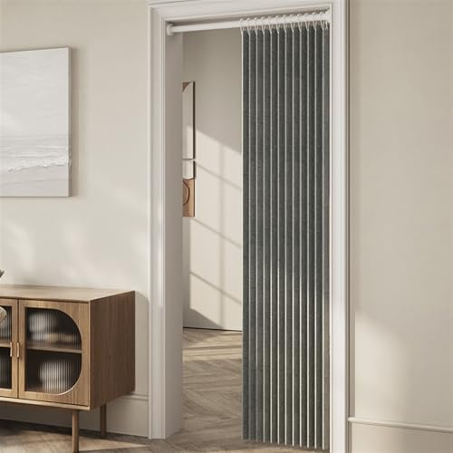 Cortina divisora de habitación con aislamiento térmico, 150 x 190 cm, cortina de puerta floral roja, cortinas plegables de bajo consumo para entrada interior, bloqueo de luz y control de temperatura