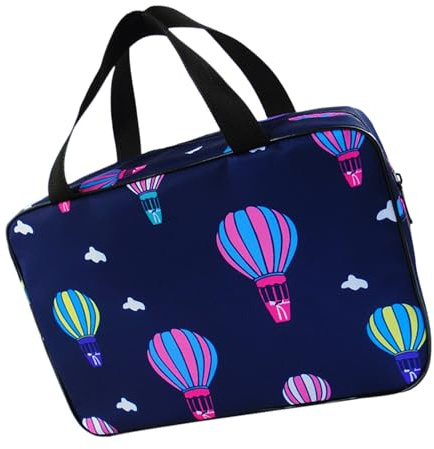 Portable Handle Shower Bag Toiletry Bag in Blue Oxford Cloth | Large Capacity Foldable Design, Travel and Swimming Use, Multifunction Carry Pouch