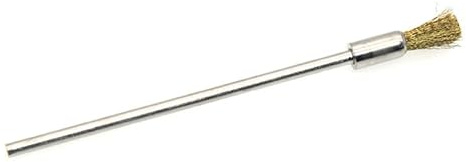 1 Spazzola for Penna da 100 mm con Gambo Lungo Rotondo da 3,0 mm, spazzole terminali in Acciaio for la Pulizia, utensile Rotante, Spazzola for Penna, rimozione della ruggine e della Vernice(Gold)