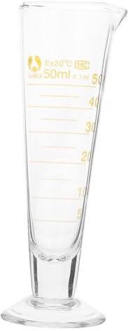 Homoyoyo Vaso Medidor de Vidrio con Base Redonda y Boquilla Taza Graduada Transparente con Alta Resistencia Química para Laboratorio y Cocina Herramienta Precisa para Medir Líquidos