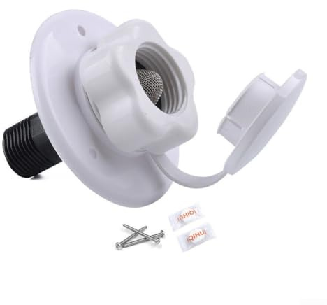 Entrée d'eau pour utilisation d'eau douce de camping-car avec clapet anti-retour et connecteur de tuyau à bride Convient pour les connexions filetées G1/2 de 19 mm 1/2