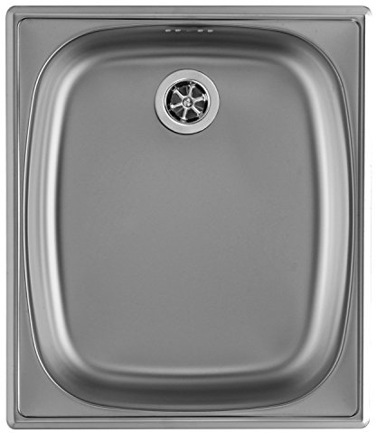 Alveus 1008694 BASIC 10 Fregadero de cocina empotrado de acero, Inox liso y semibrillante