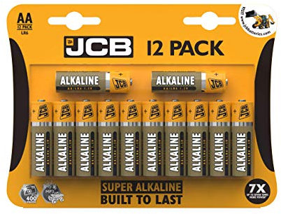 S5334 JCB AA Super Alkaline Batteries - Pack of 12
