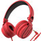RockPapa Auriculares On-Ear, Auriculares con Cable y Microfono, Ligeros, Cómodos y Plegables Audifonos para Niños Estudiantes Adolescentes, para PC/Mac/portátil/teléfono/DVD-Negro Rojo