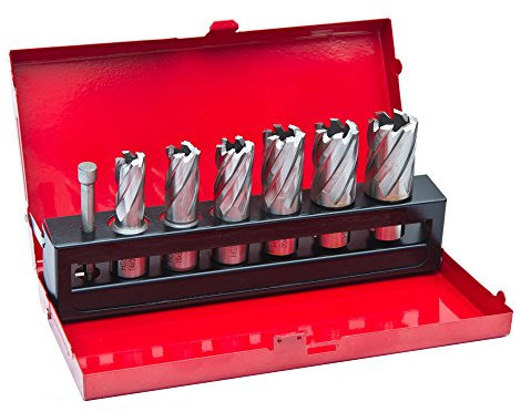 Juego de perforacion magnetica Holzmann MBM7TLG brocas para taladro magnetico