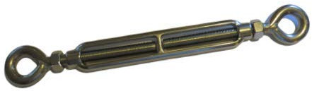 Edelstahl (316) M16 (5/8) 16 mm Spannschloss Öse und Öse mit Gegenmuttern Marine Grade M16 metrisches Gewinde