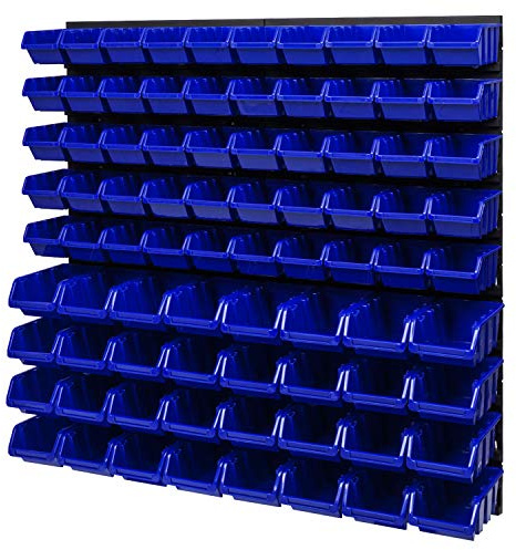 Lot de 82 boîtes de rangement empilables 772 x 780 mm Bleu