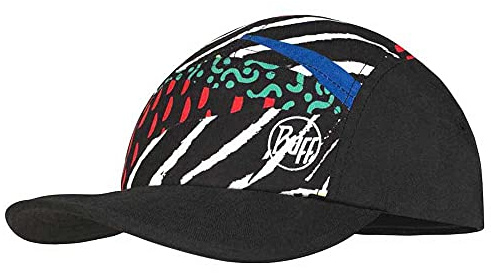 Buff Gorra, 5 Panel Go, Joven Hombre Mujer, Negro, Talla Unica, Flexible, UPF50, Ajustable, Sostenible, Ligera, Correr, Materiales reciclados, Comoda