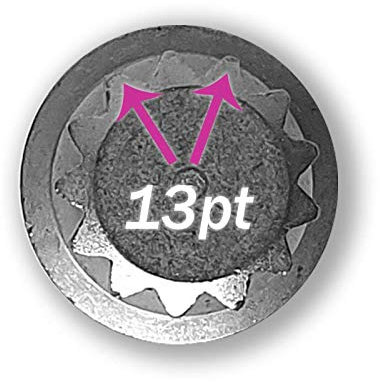 Ersatz-Radmutternschlüssel, Diebstahlschutz, ABC2, 13 Punkte, für VW / Volkswagen