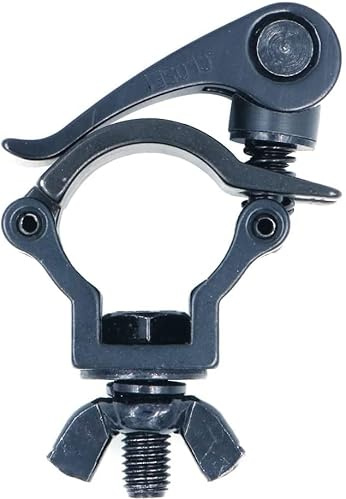 Tiardey Black Aluminum Mounting Stage Light Clamp for Stage Light Moving Head Light Fits Pipe OD 1.2-1.4inch （32-35mm） Load-bearing 165 lbs/75KG