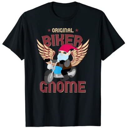 Motorcycle Club Original Biker Gnome Garden Gnomie v1 T-Shirt
