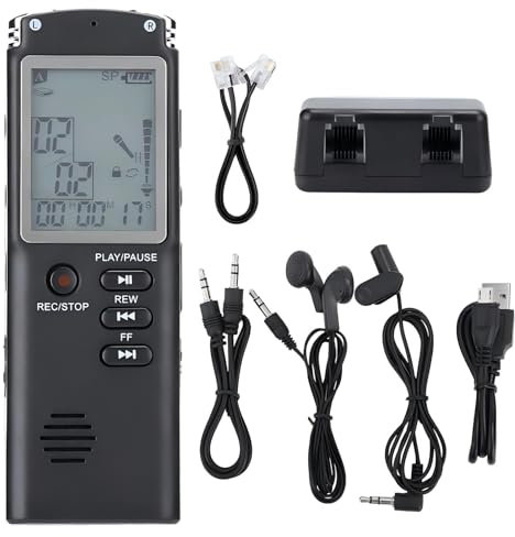 Diktiergerät, 8 GB/16 GB/32 GB Aufnahmestift USB Professional mit WAV/MP3 Digital Audio Sound Recorder(32GB)