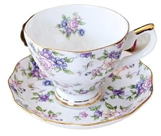 Service à café en porcelaine anglaise de style européen Ins Creative Simple disque en céramique après-midi thé petit déjeuner tasse à lait 200 ml tasse à café cadeaux (couleur : B)