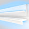 HEXIMO LED-Schattenfugenprofil Stuckleisten, indirekte Beleuchtung XPS-Styropor-Trockenbau-Deckenstuck dekorative Bau-Licht-Deckenleisten (1,7 Meter HLED 14)