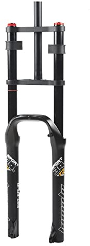 LHHL 26 Pouces Double Épaule Vélo Fourche À Suspension Air Alliage Magnésium Et D'aluminium Double Épaule Tube Direction Voyage 150mm QR Fourche for Fat Bike (Color : Black, Size : 26 inch)