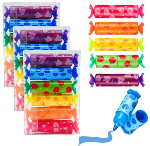 OMZSXK Mini Textmarker,18 Stück Bonbon Textliner Stifte für Kinder Schüler,lustige Stifte Schreibwaren Süße Kawaii Highlighter Marker für Geschenke Party Geburtstag Schule Mitgebsel-Füllungen