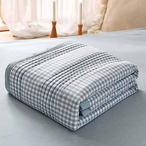 Couvre-lit 2/1 Personnes Couette D'été Jeté De Lit Réversible Matelassé Couverture D'été Fraîche Courtepointe Fine, Douce Et Confortable, Légère Et Respirante, Lavable En Machine Facile À Entretenir (